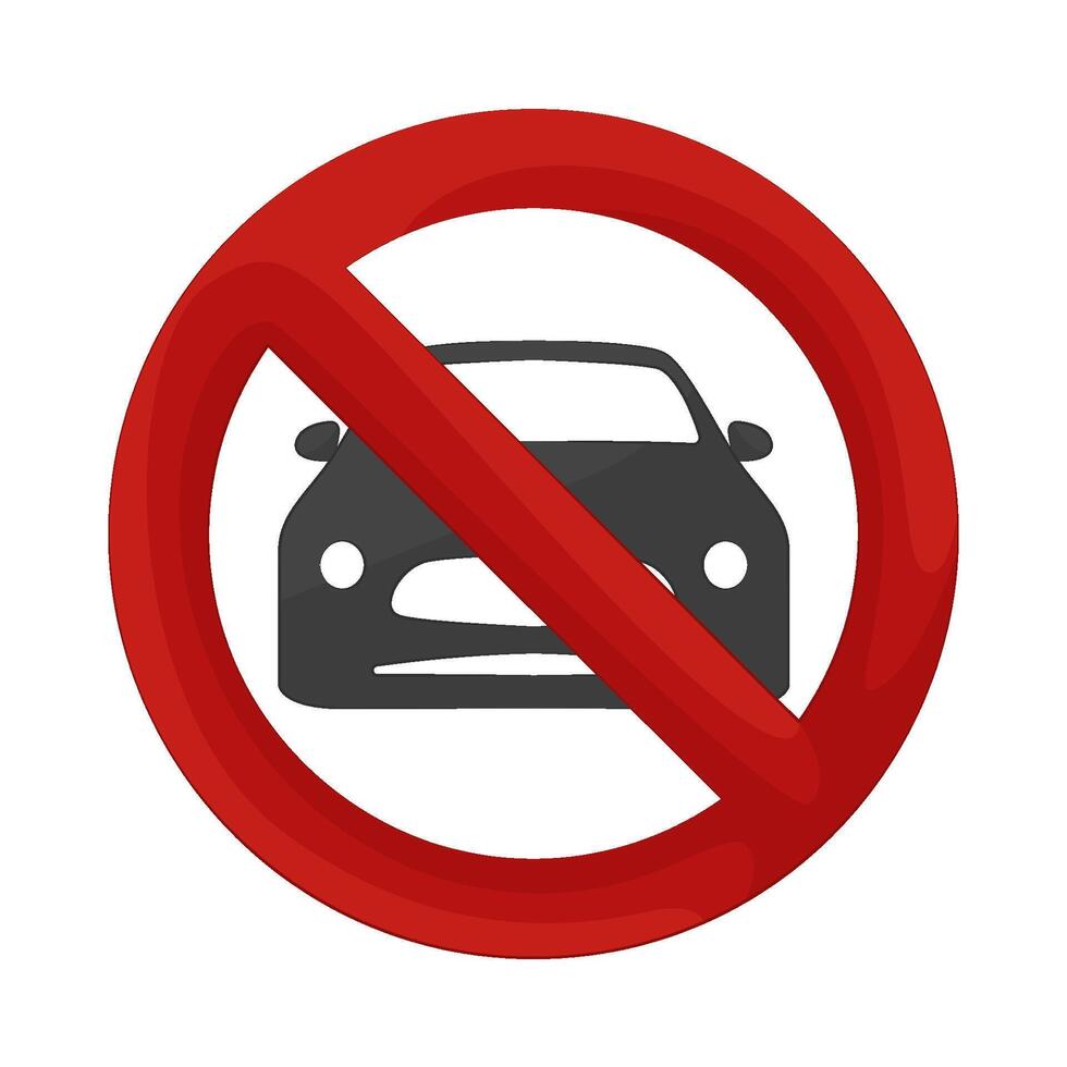 Illustration of no car vector