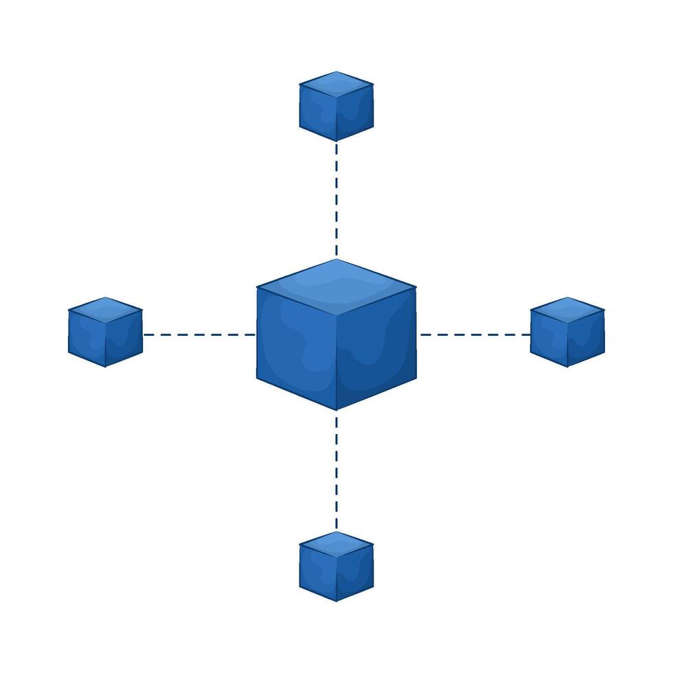 Illustration of blockchain vector