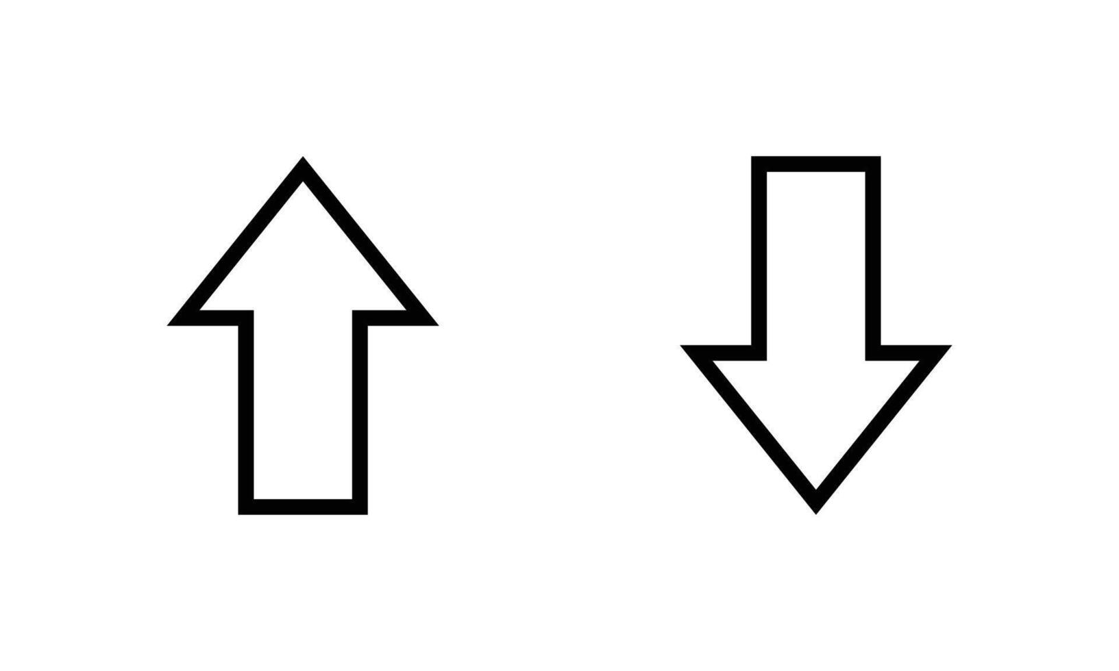 Up and down arrow line icon. Upward and downward sign symbol vector
