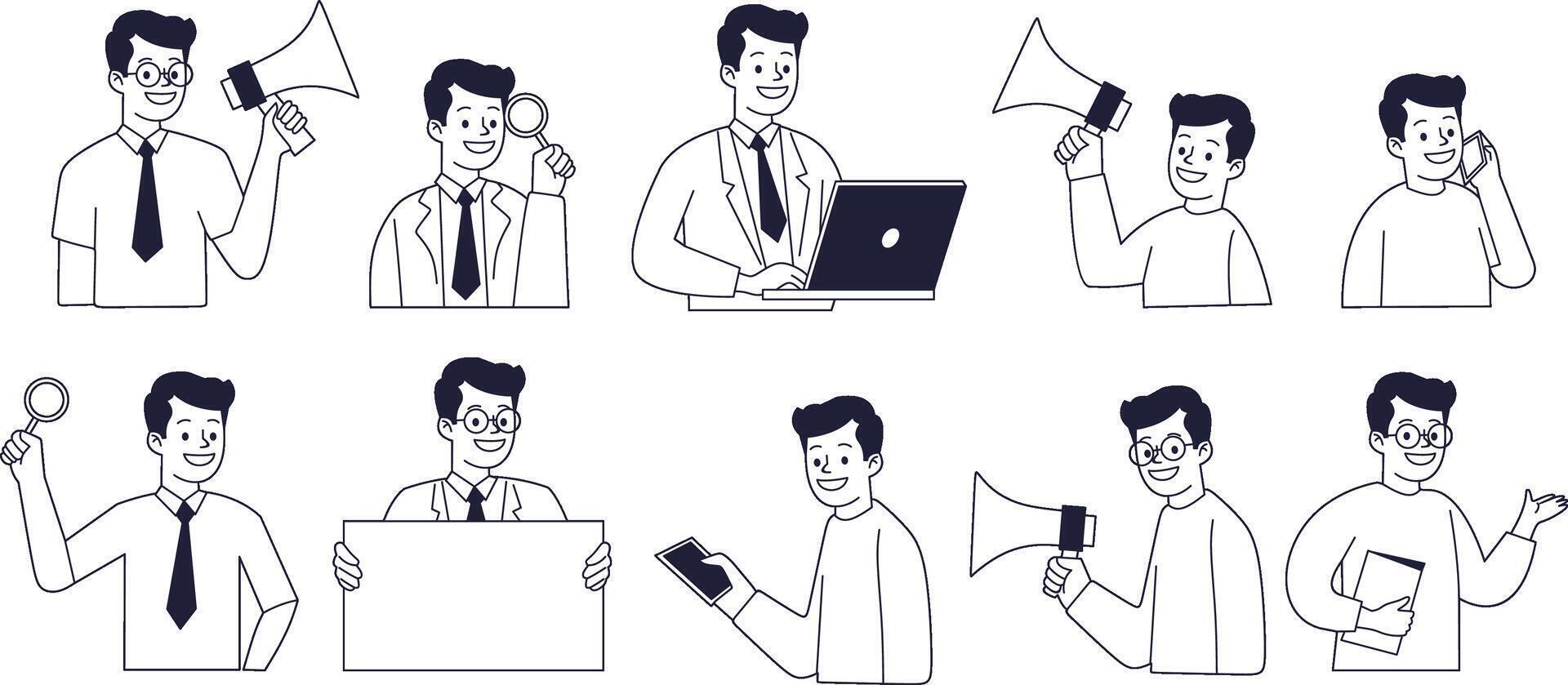Work and Job Hiring Illustration vector