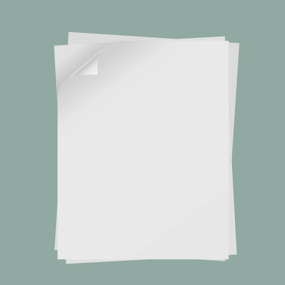Stack of papers A4 format vector