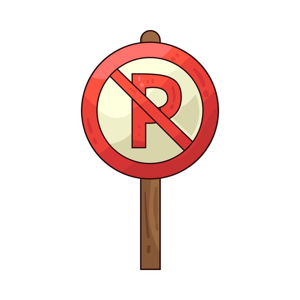Illustration of no parking sign vector