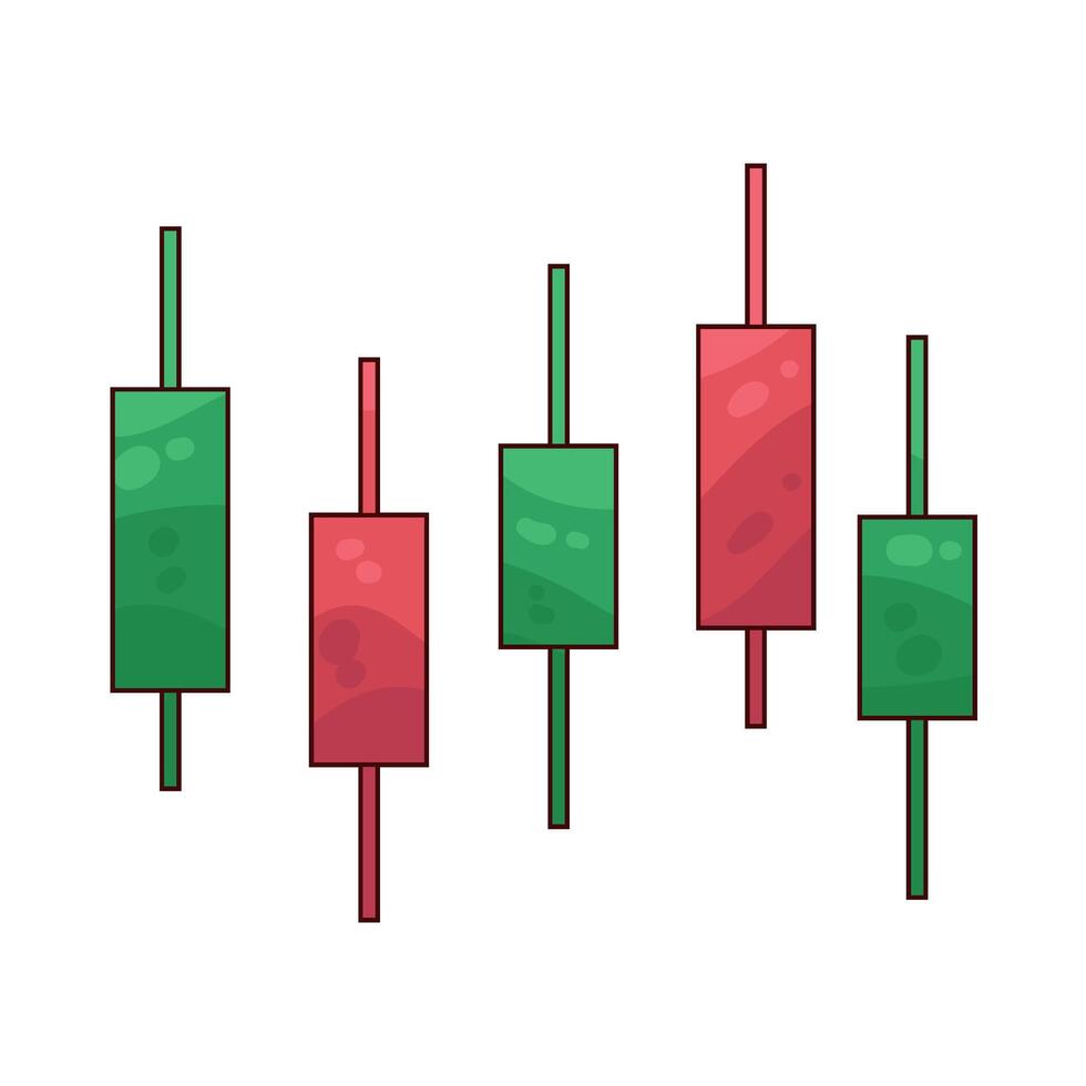 Illustration of candlestick chart vector