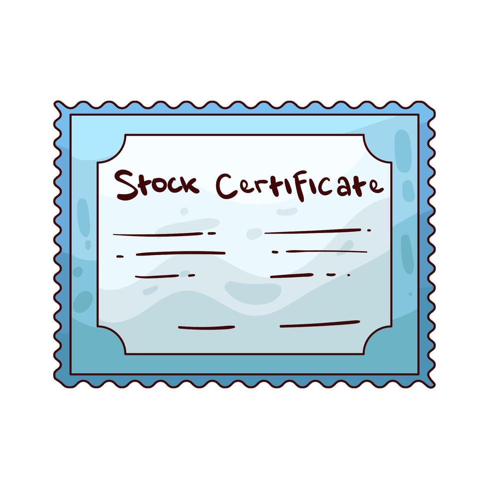 Illustration of stock certificate vector