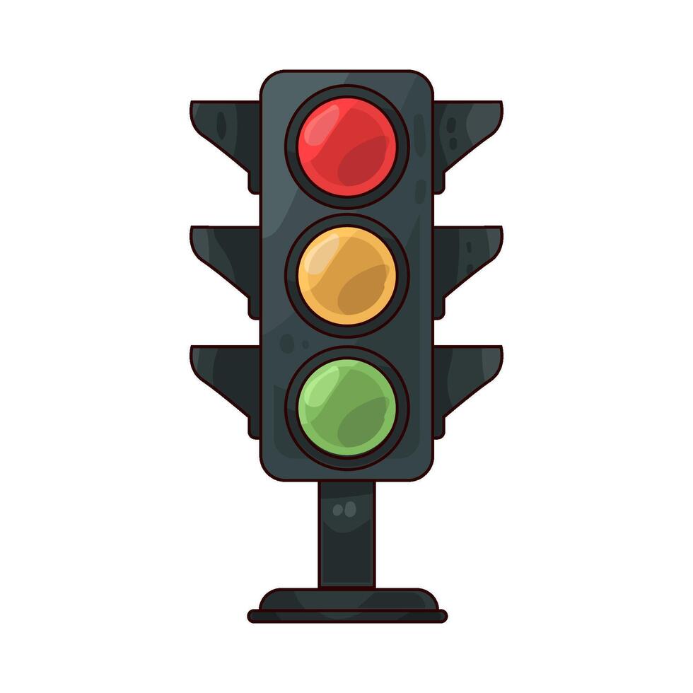 Illustration of traffic light vector