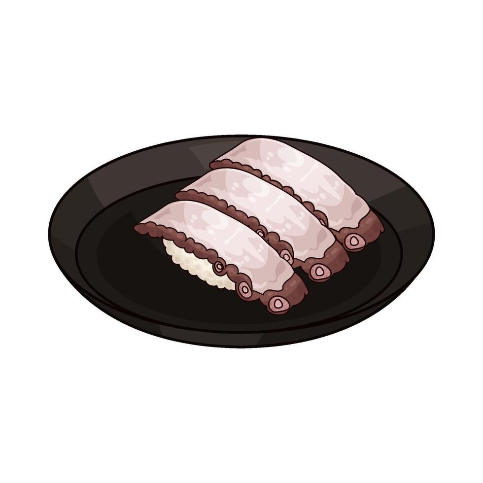 illustration of octopus sushi vector