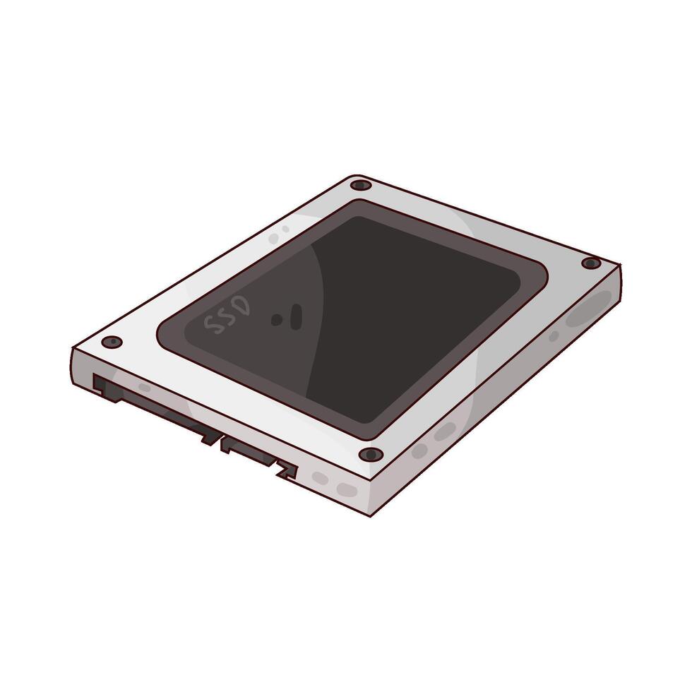 Illustration of ssd drive vector