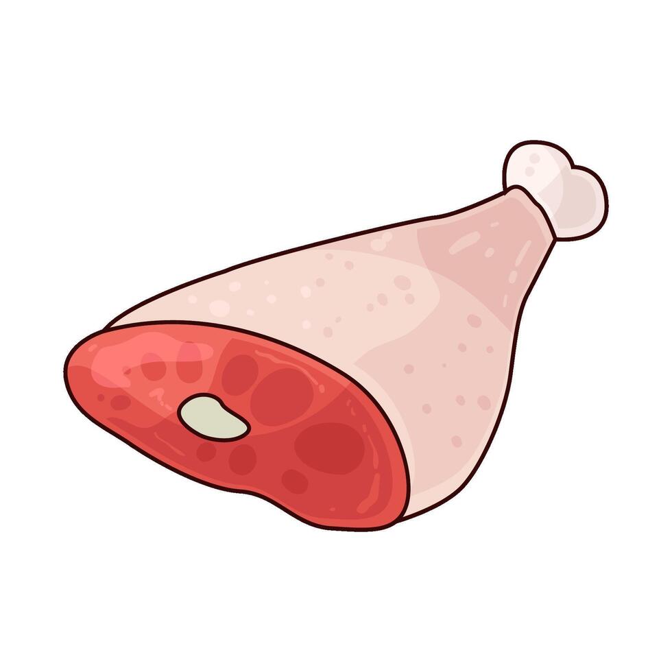 Illustration of chicken thighs vector