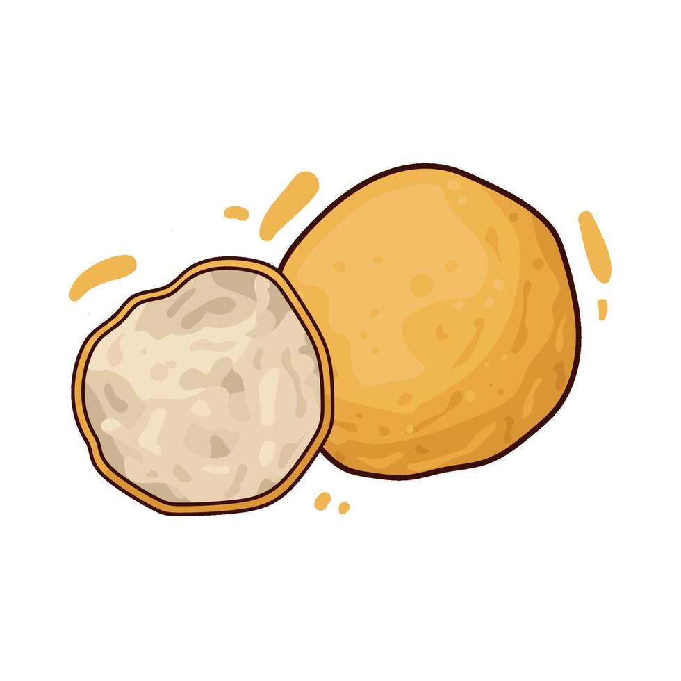Illustration of tahu bulat vector