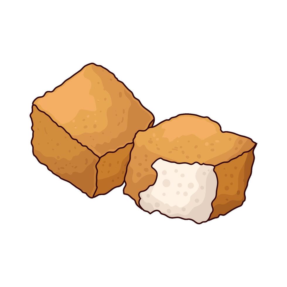 Illustration of tahu sumedang vector