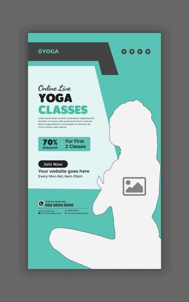 Yoga exercise poster template vector