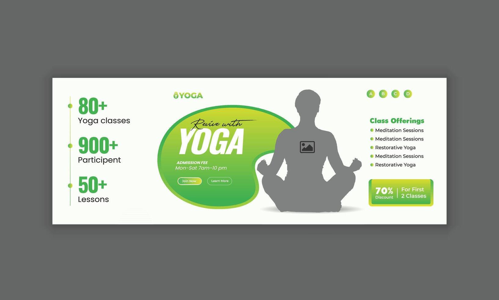 yoga web banner design or yoga and meditation training class services template vector