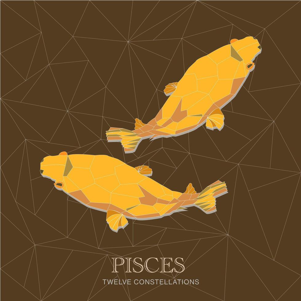 TWELVE CONSTELLATIONS PICES vector