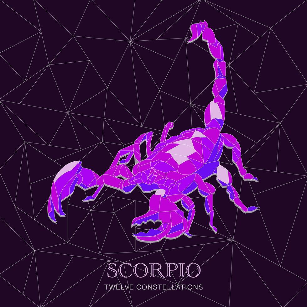 TWELVE CONSTELLATIONS SCORPIO vector