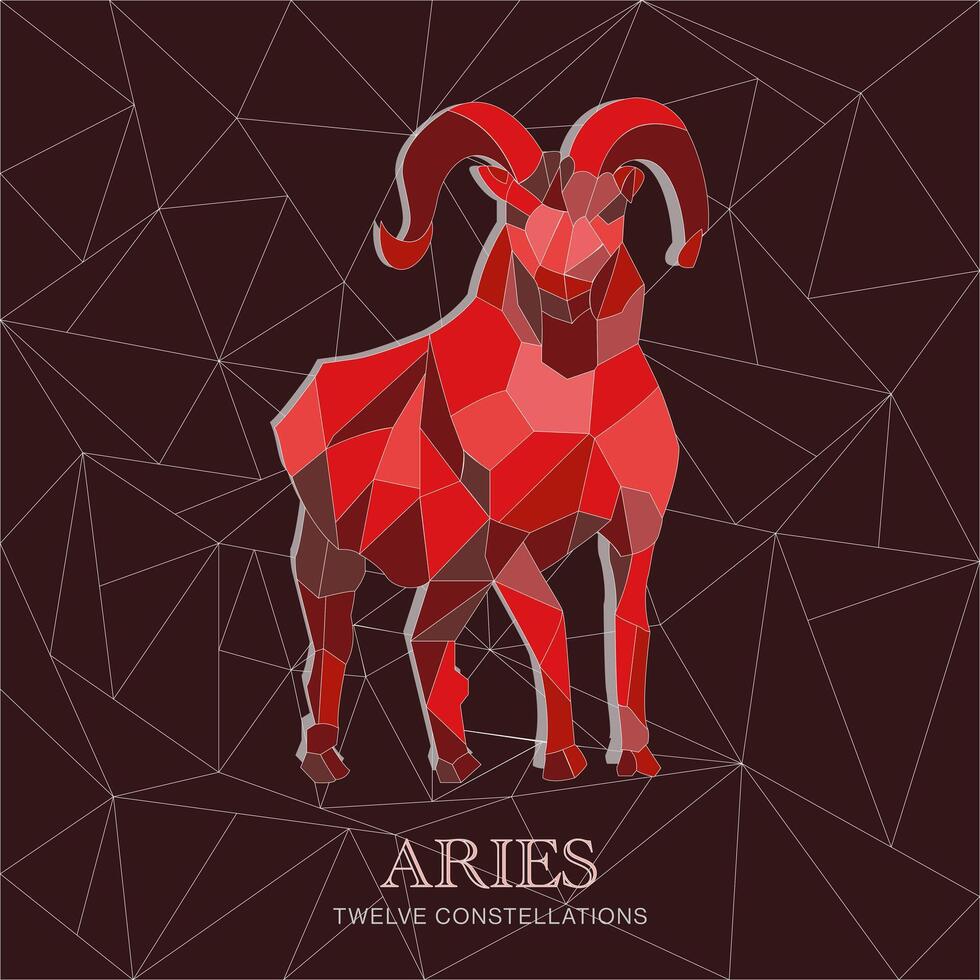 TWELVE CONSTELLATIONS ARIES vector