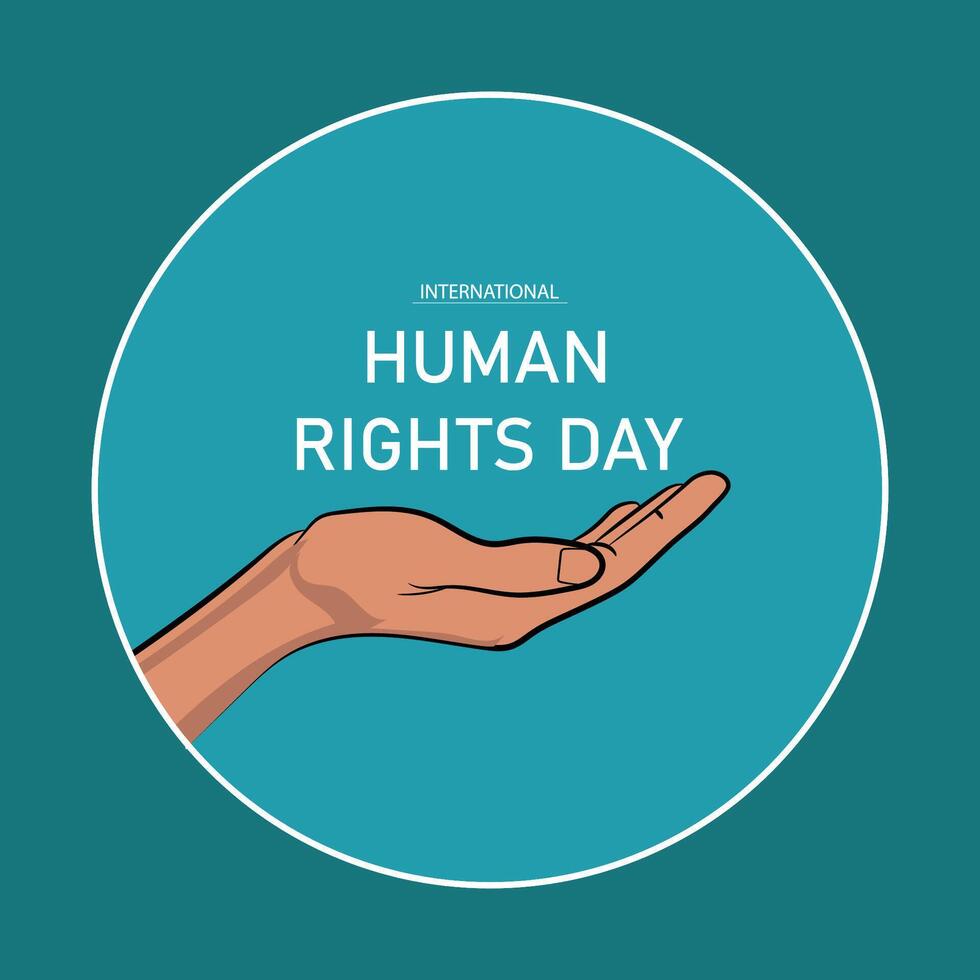 Human rights day artwork vector
