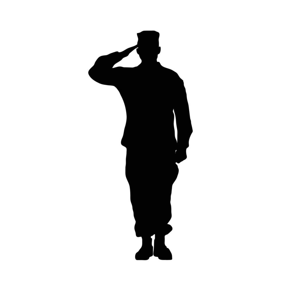 Army man saluting vector