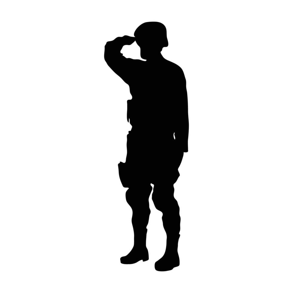 Military man saluting vector