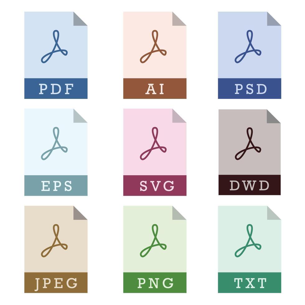 File formet icons vector