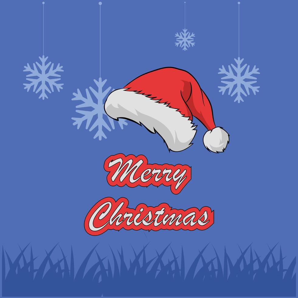 Merry christmas poster vector
