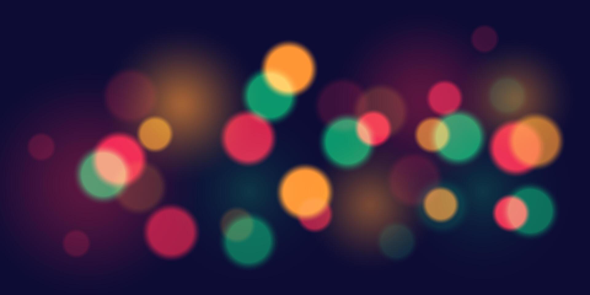 The bokeh effect. Blurred shapes of multicolored circles. The effect of abstract lighting. Illustration in . For backgrounds, banners, social networks, and covers. vector