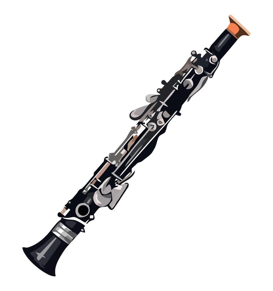 clarinet and brass instruments vector