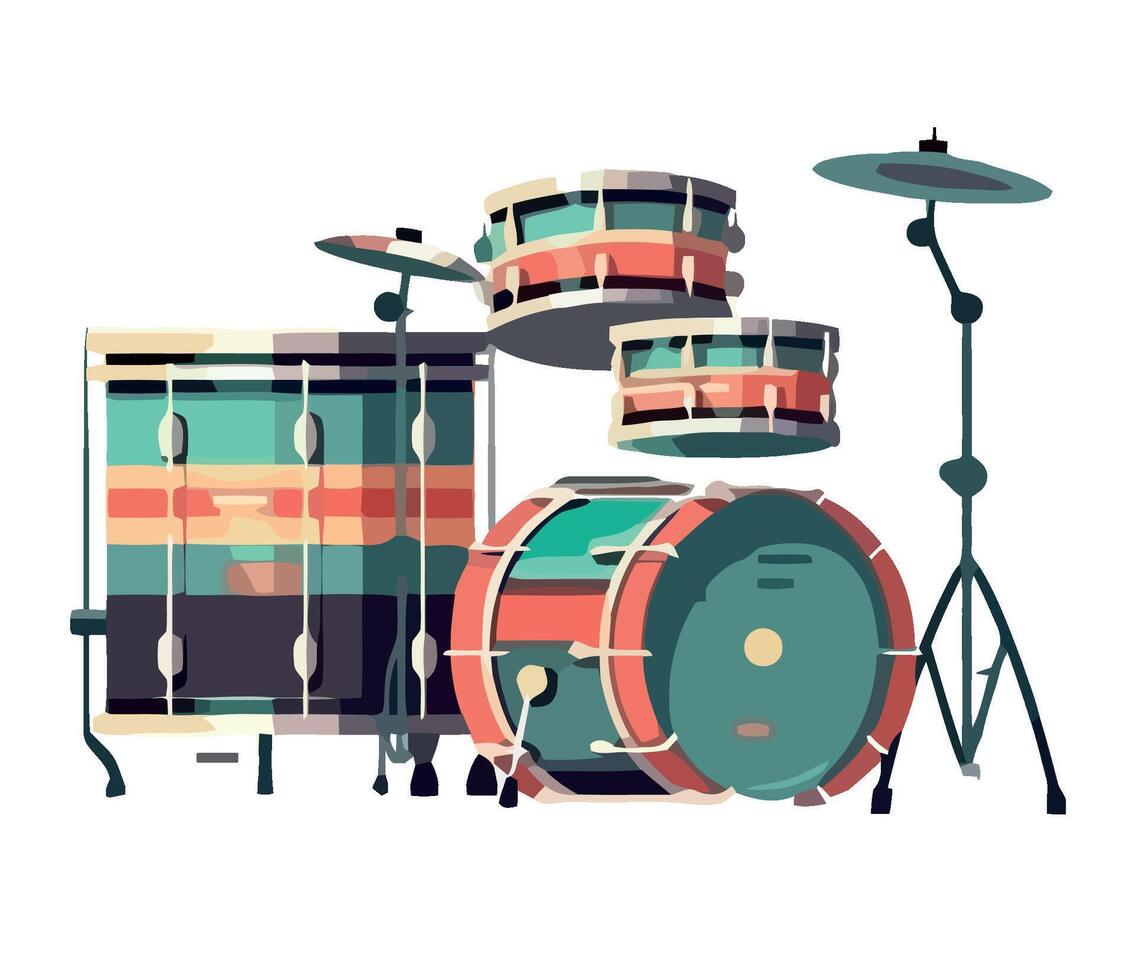 instrument percussion drum isolated vector