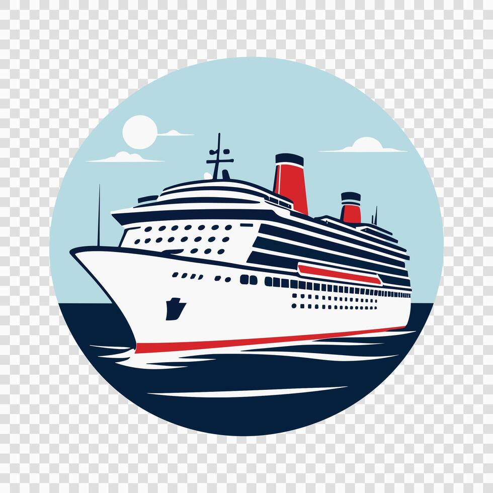 Cruise Ship Illustration vector