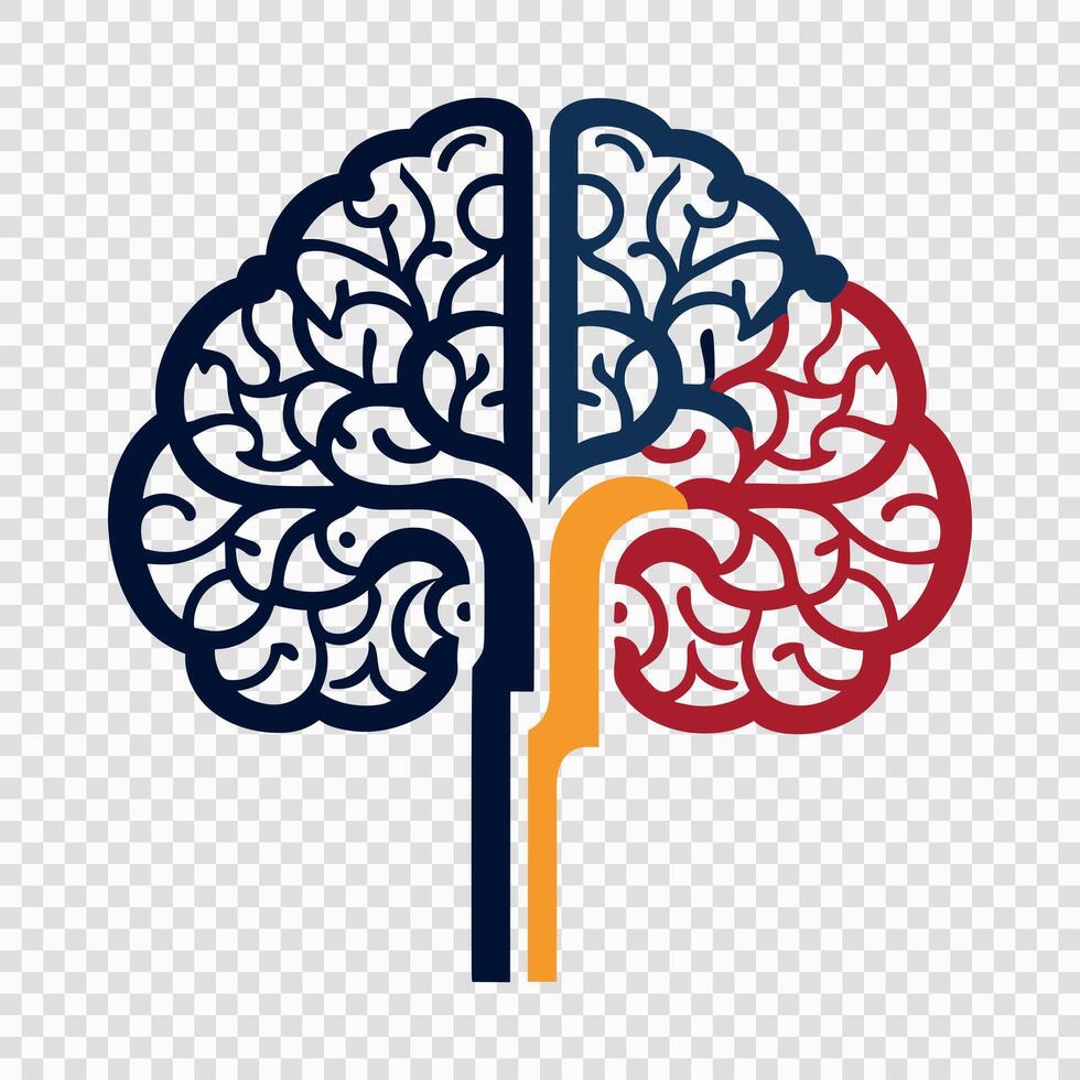 illustration of the human brain vector