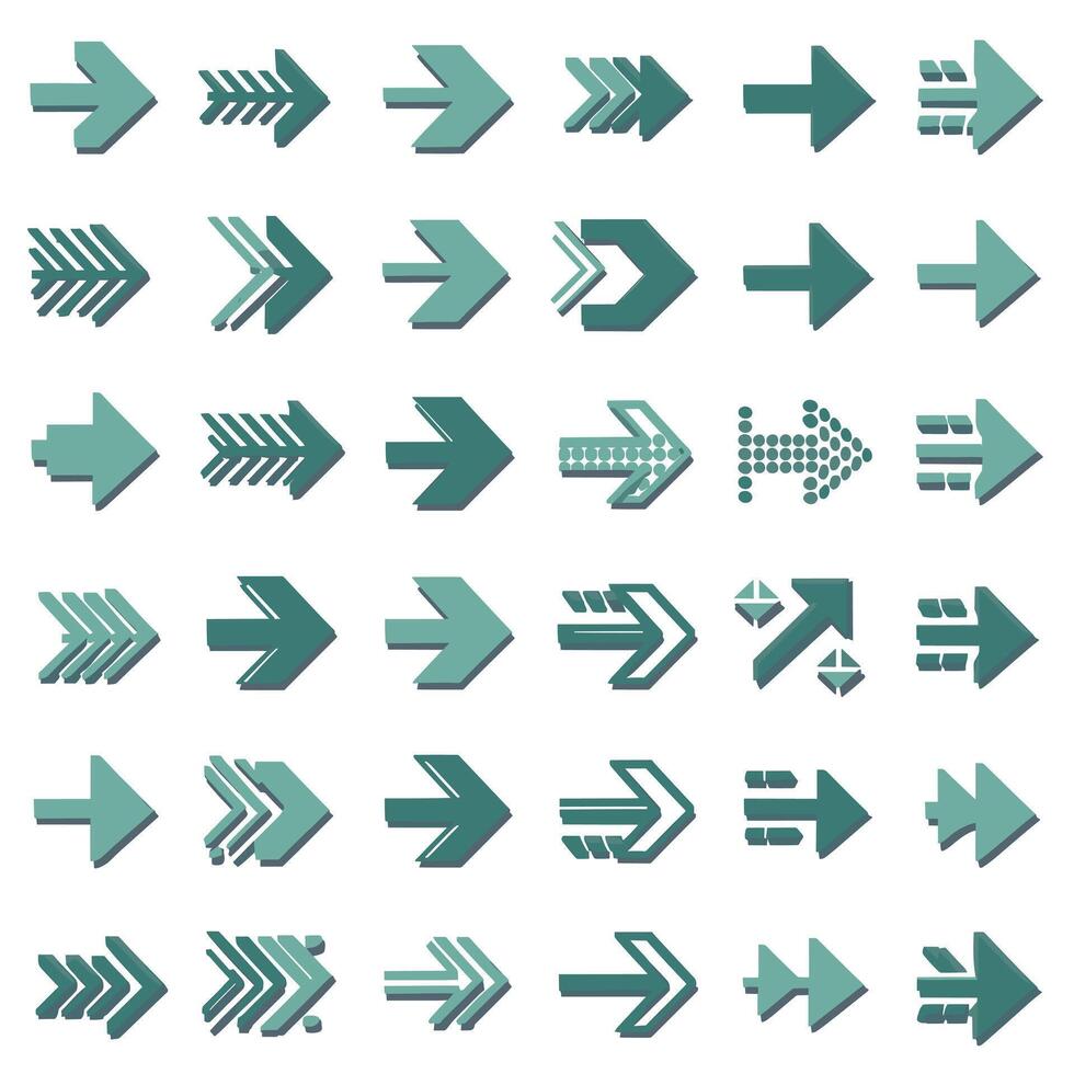 Arrow icons set vector