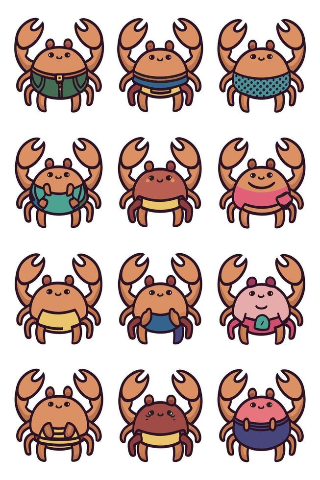 Crab icon set, crab icon set, crab icon set, crab icon set, crab icon vector