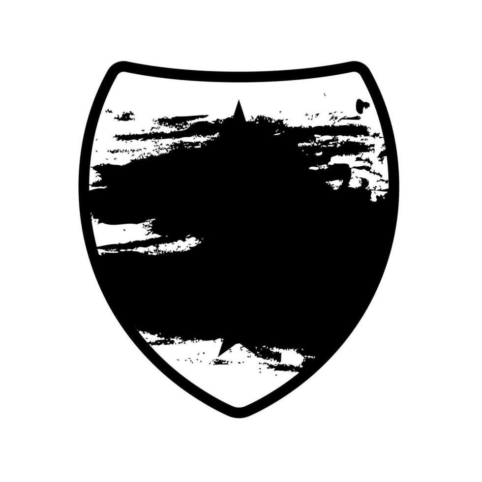 Crafting a unique crest with elegant brush strokes and blank banner ready for personal inscription or branding vector