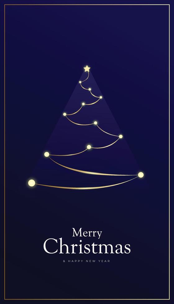 Christmas and New Year background with luxurious themed Christmas tree, shaped light ornament style. vector