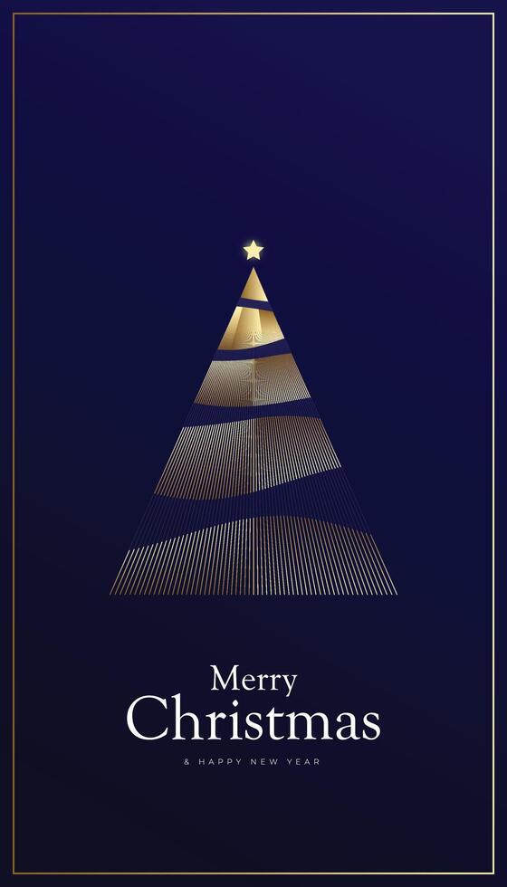 Christmas and New Year background with Christmas tree-shaped stripes style, luxury and elegant theme vector