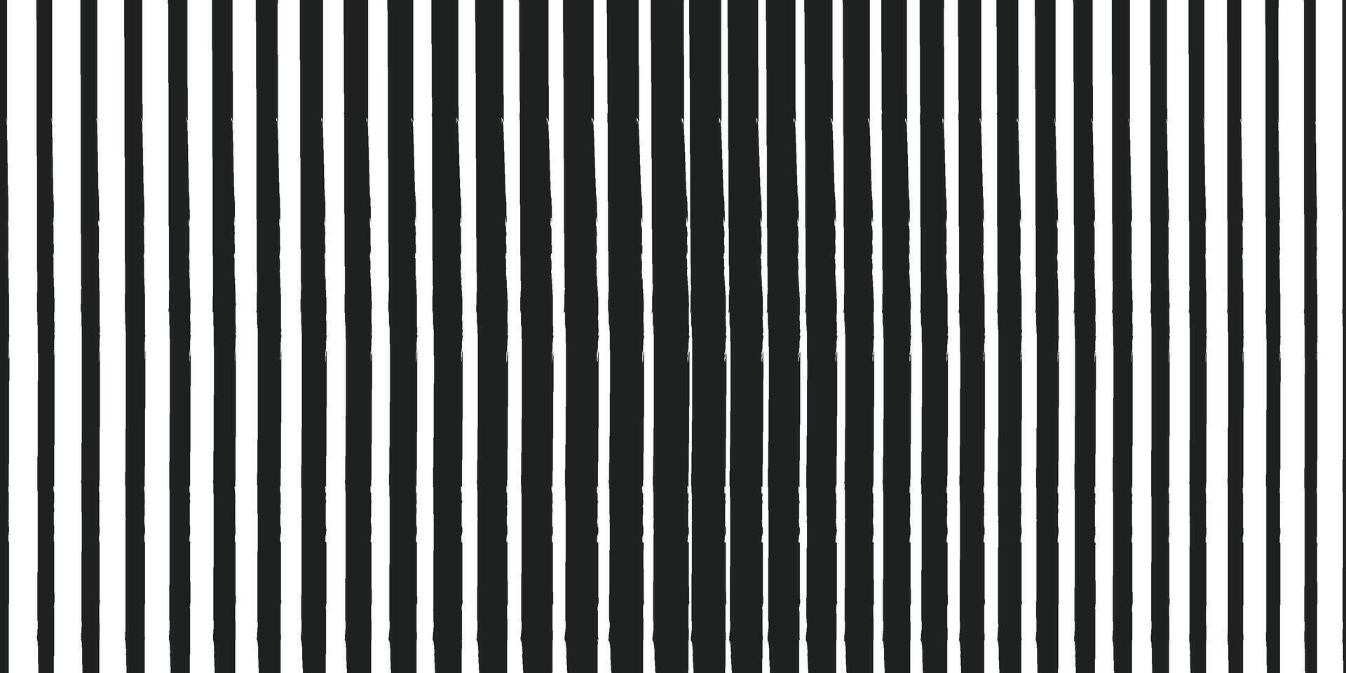 Black and White Stripes Brush Stroke Background Pattern. Illustration. vector