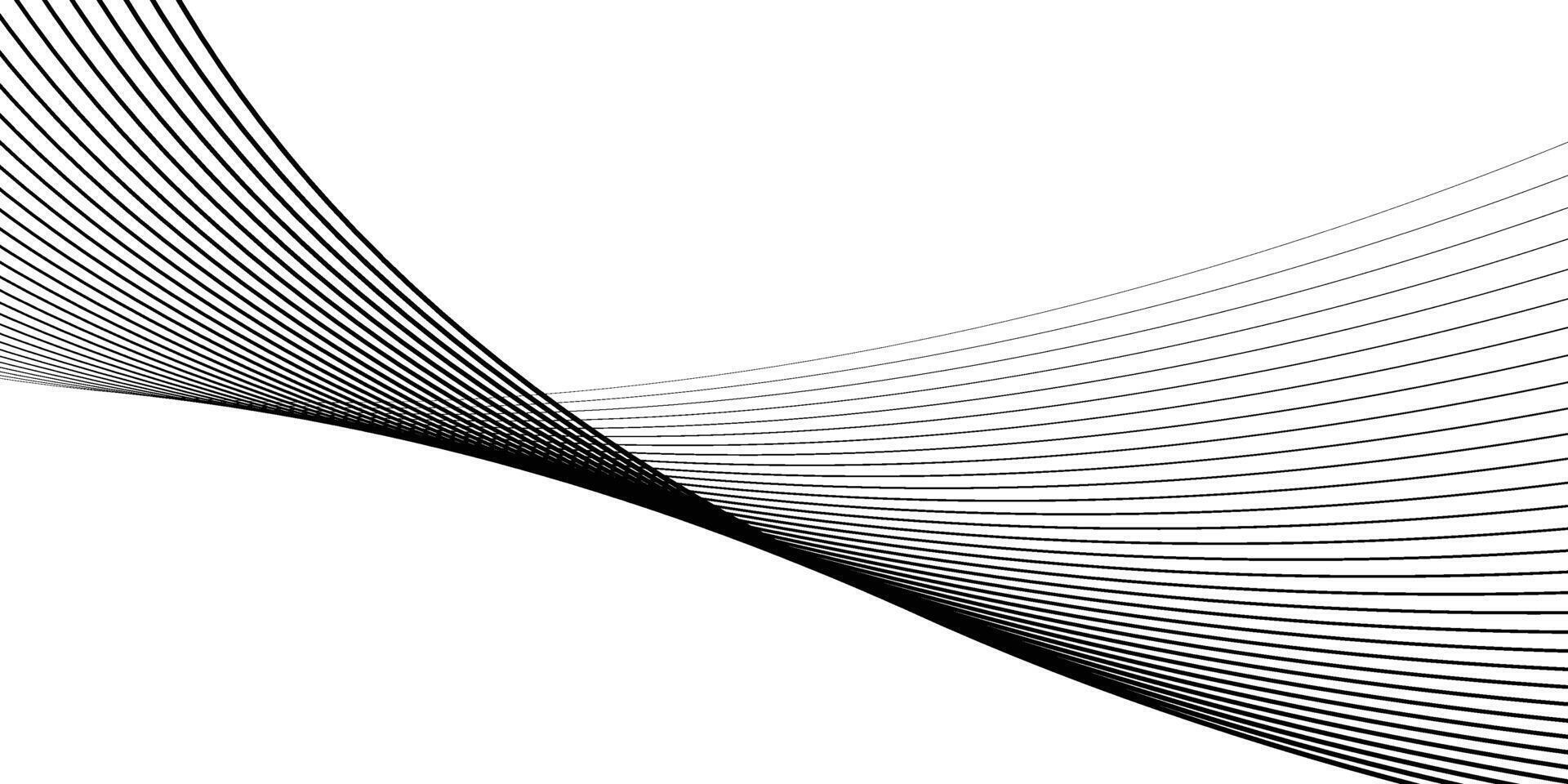 Pattern of wave black lines on white background. Illustration vector