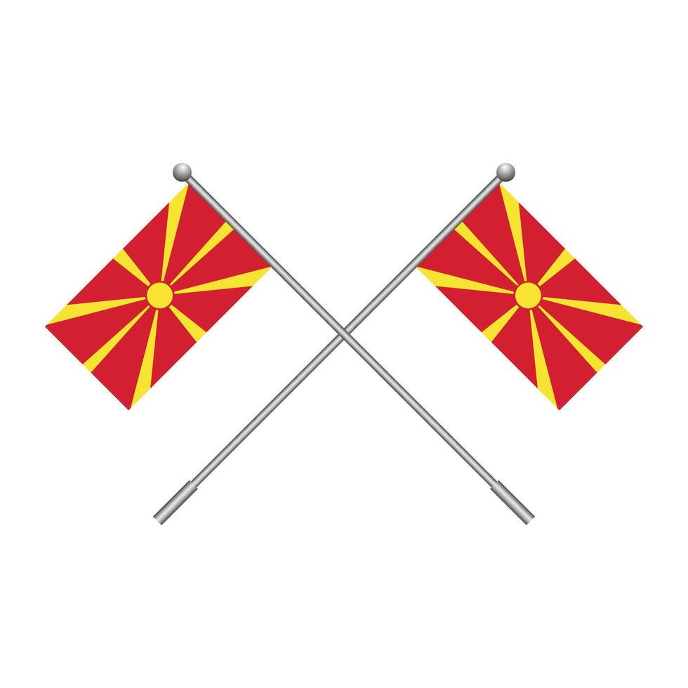 North Macedonia national flag element design. illustration vector