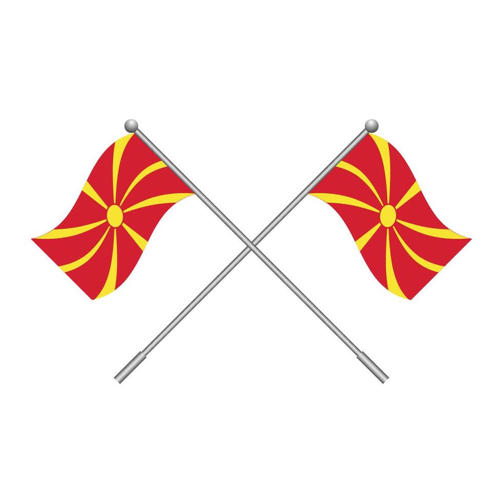 North Macedonia national flag element design. illustration vector