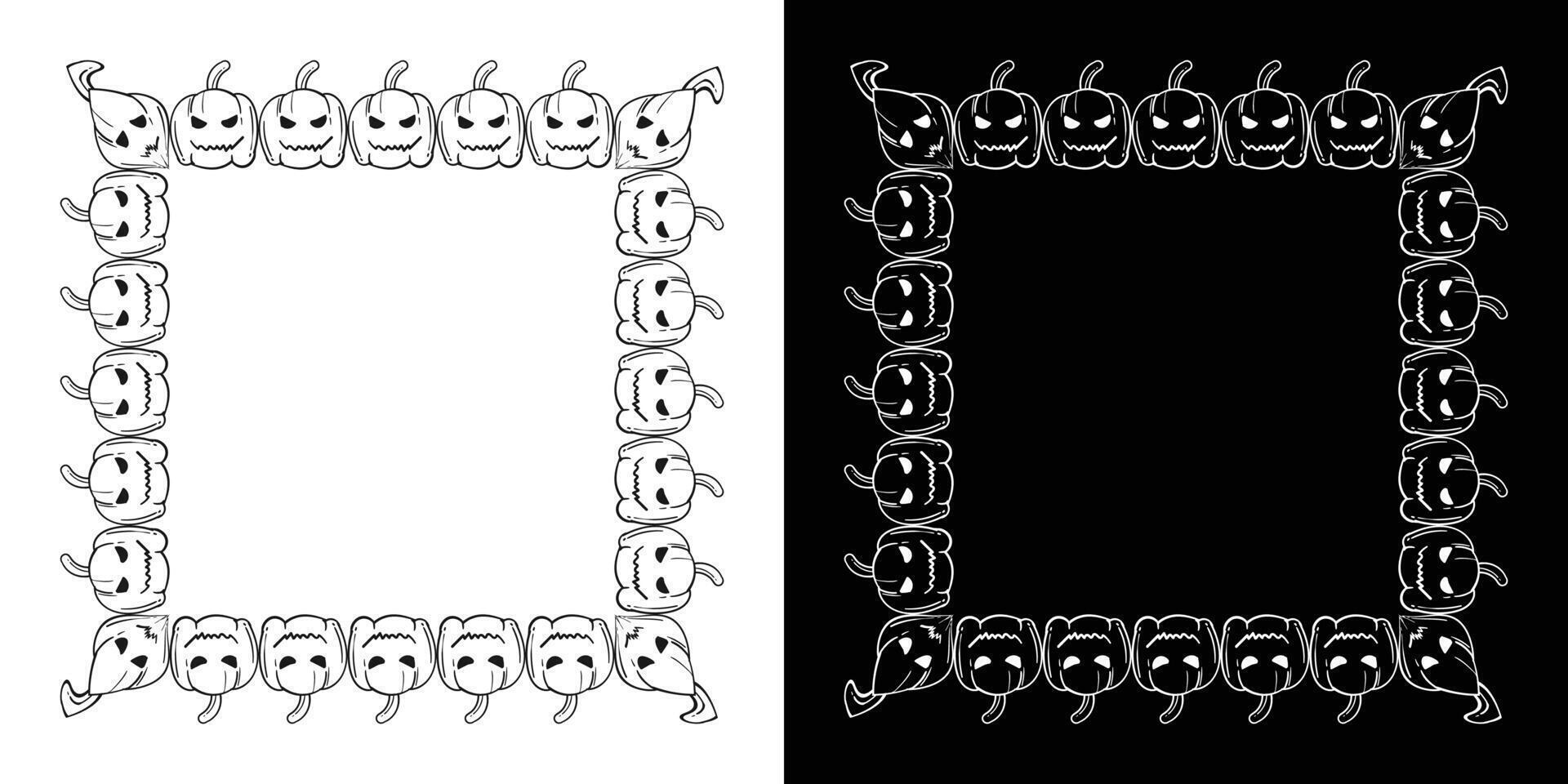 Halloween decorative frames set element design. illustration vector