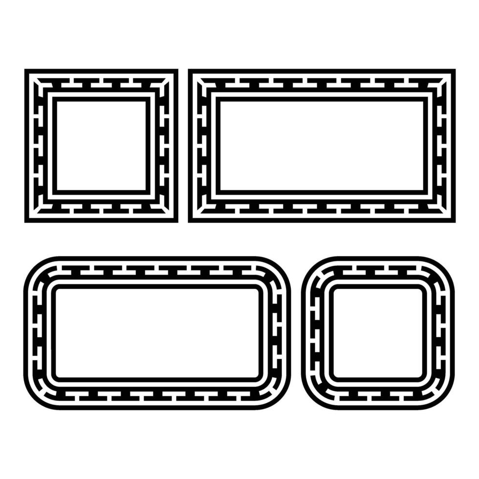 Decorative vintage ornament frames, borders shape. illustration vector