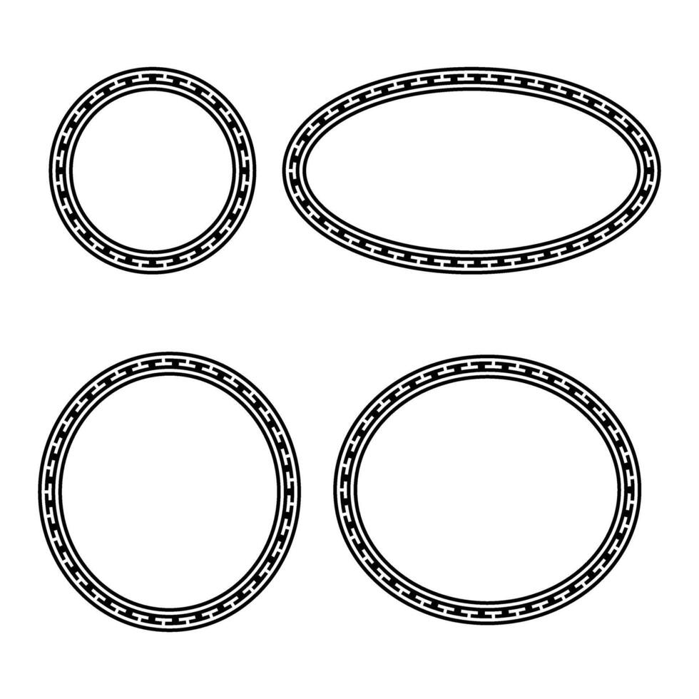Decorative vintage ornament frames, borders shape. illustration vector
