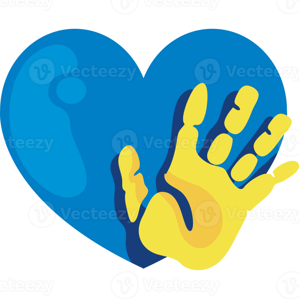 Down syndrome paint hand icon png