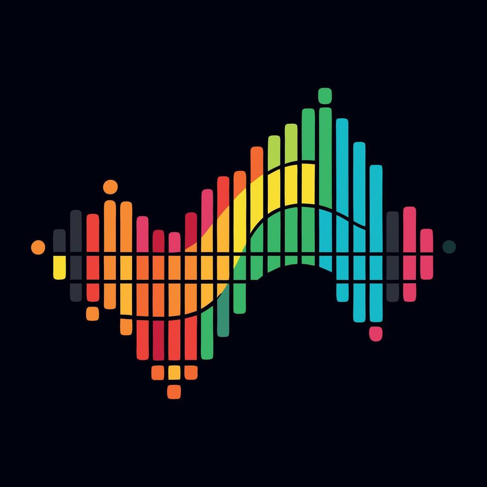 Colorful sound wave vector