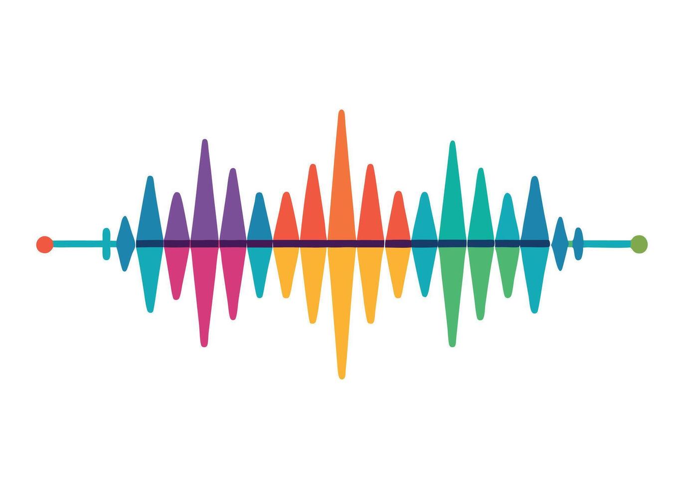 An image of an audio waveform vector