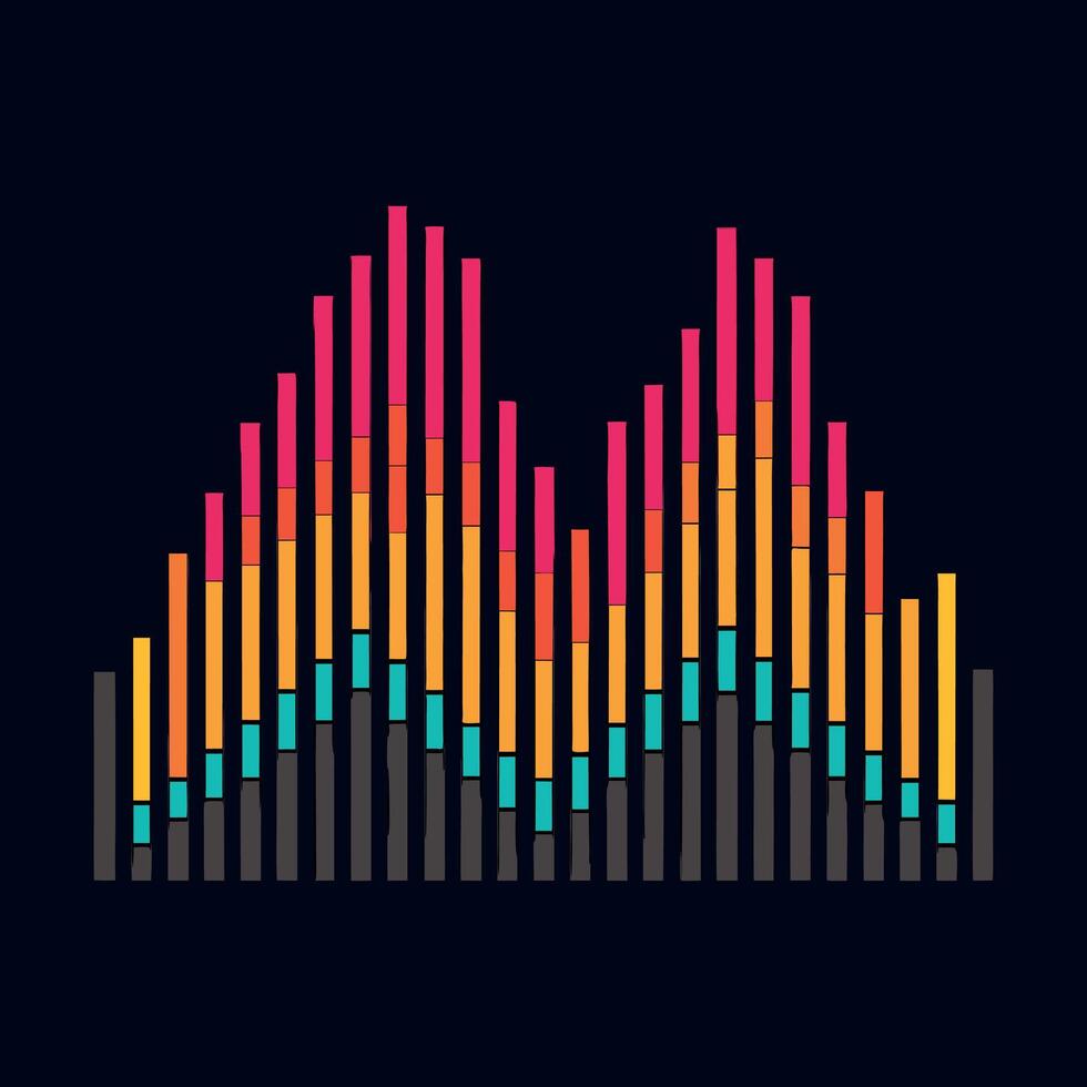 An abstract graphic of a waveform vector