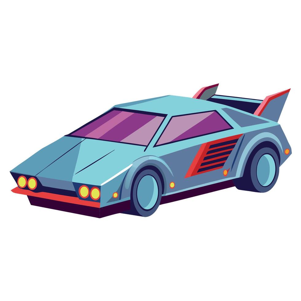 An illustration of a cartoon car vector