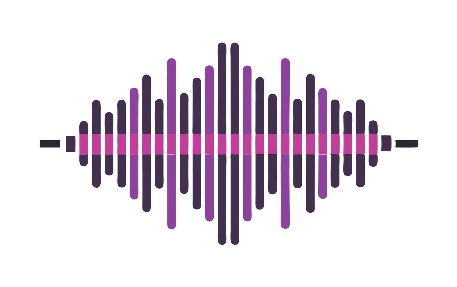 An image of a sound wave icon vector