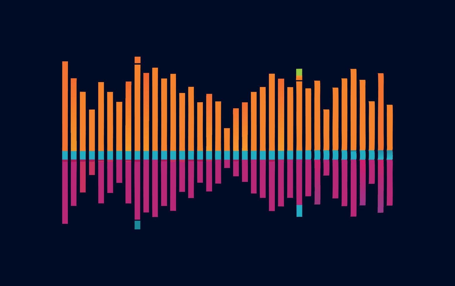 An image of a sound wave on a dark background vector