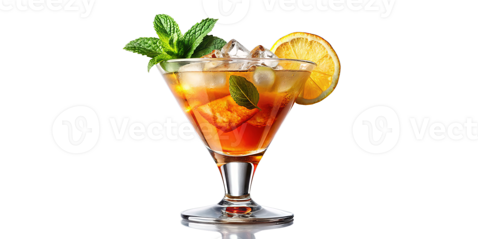cocktail with lemon and mint png