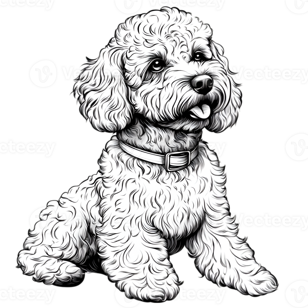 Poodle Face Illustration png